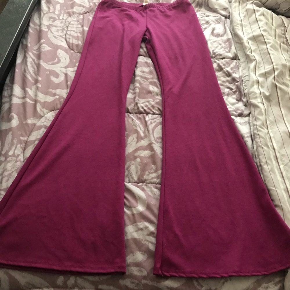 Medium Magenta slim flare pants